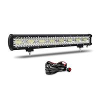 Willpower Projecteur de travail LED 58 cm 480 W 12 V 24 V étanche Projecteur Combo Barre LED pour tracteur Offroad Voiture Tracteur Phare auxiliaire Phare de recul avec faisceau de câbles