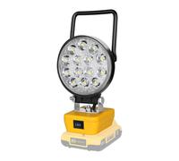 Willpower Projecteur Led Rechargeable 42W Pour Dewalt Batterie 18V Sans Fil | Portable Phare de Travail LED 4200LM Lampe pour Chantier Garage Camping Randonnée Pêche, USB & Type C (Sans Batterie)