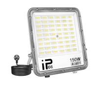 Willpower Projecteurs LED Extérieur Avec Prise EU, Spot LED 150W 15000LM Blanc Froid 6000K IP66 Etanche Eclairage Exterieur Lumière de Sécurité LED pour Jardin Patio Garage Terrasse Maison Chantier