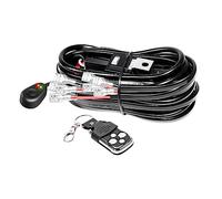 Willpower Stroboscopique Câblage à Barres Lumineuses LED Faisceau de Fil avec 12V 18AWG 40A Relais et Interrupteur, 4 Phares Peuvent être Connectés, pour Rampe LED ATV Camion Tout-Terrain Voiture