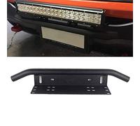 Willpower Support Universel de Plaque D'immatriculation Noir Pare-chocs Avant Barre Led et Phare de Travail Support de Fixation de Plaque D'immatriculation pour Voiture 4X4 Camion