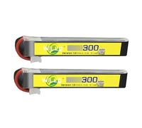 WILLQ 3.8V Batterie Lithium 300 mAh/450 mAh 1S1P à taux de décharge élevé 75C/95C pour Drone de Course FPV d'intérieur (Lot de 2),300mah 75c 1s1p ph2.0