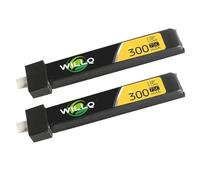 WILLQ 3.8V Batterie Lithium 300 mAh/450 mAh 1S1P à taux de décharge élevé 75C/95C pour Drone de Course FPV d'intérieur (Lot de 2),300mah 75c 1s1p bt2.0