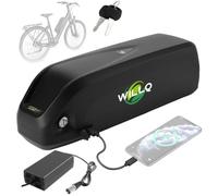 WILLQ Batterie Li-ION 48 V 17,5 Ah 20 Ah pour vélo électrique, Tube Diagonal, BMS 30 A intégré pour Scooter électrique 250 W, 500 W, 750 W, 1 000 W, kit Moteur avec Chargeur,48v20ah