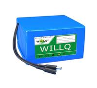 WILLQ Batterie Li-ION Rechargeable 24V 2,5Ah 3Ah 6Ah 9Ah 12Ah 15Ah 18Ah 21Ah 24Ah 27Ah 30Ah Batterie au Lithium Interne, Batterie Portable de Remplacement en PVC avec BMS,24v18000mah