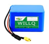 WILLQ Batterie Li-ION Rechargeable 24V 2,5Ah 3Ah 6Ah 9Ah 12Ah 15Ah 18Ah 21Ah 24Ah 27Ah 30Ah Batterie au Lithium Interne, Batterie Portable de Remplacement en PVC avec BMS,24v27000mah