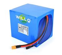 WILLQ Batterie LiFePO4 25,6 V/Batterie Lithium Rechargeable 24 V 6 Ah / 12 Ah / 18 Ah / 24 Ah / 30 Ah pour vélos électriques/Scooters/projets de Bricolage,N/Charger,25.6V30000mAh