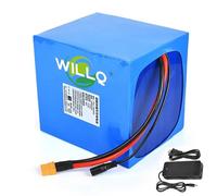 WILLQ Batterie LiFePO4 25,6 V/Batterie Lithium Rechargeable 24 V 6 Ah / 12 Ah / 18 Ah / 24 Ah / 30 Ah pour vélos électriques/Scooters/projets de Bricolage,W/Charger,25.6V30000mAh