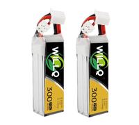 WILLQ Batterie LiPo 11,4 V 3S / 7,6 V 2S 450 mAh 75C pour Drone FPV multirotor,300mah 75c 2s1p