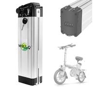 WILLQ Batterie Lithium 24V pour vélo électrique 8Ah 10Ah 13Ah 15Ah 20Ah Batterie de Remplacement Li-ION avec décharge à 4 Broches pour Moteur de Scooter Pliable 50W à 500W,24v,15AH