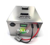 WILLQ Batterie Lithium 60V 100Ah Chariot élévateur électrique 60 Volts kit Rechange pour Moteur 6000W Moto Tricycle voiturette Golf système de Stockage d'énergie photovoltaïque