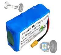 WILLQ Batterie Lithium Amovible Interne 10S1P 36 V 2 Ah pour Hoverboard (Voiture électrique Auto-équilibrée) avec connecteur XT60, d'une capacité inférieure à 72 Wh.