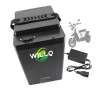 WILLQ Batterie Lithium de Remplacement 48 V, 60 V et 72 V, 18 Ah, 20 Ah, 22 Ah, 22,5 Ah, 24 Ah, 25 Ah, 28 Ah, 30 Ah, 40 Ah et 50 Ah, pour Moteur de 250 W à 2 880 W.,60v40ah