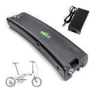 WILLQ Batterie Lithium intégrée pour vélo électrique Forme incurvée Disponible 36V 7,8Ah 8,7Ah 9,6Ah 10,5Ah 24V 10,4Ah 11,6Ah 12,8Ah 14Ah avec Chargeur et Port à 2 Broches,24v14ah
