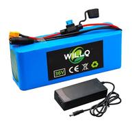WILLQ Batterie Lithium-ION 36V 10Ah 36 Volts 10000 mAh, Batterie de Remplacement pour vélo électrique, Compatible avec Les Kits Moteur de vélo Pliant ou VTT de 360 W 250W 100W,Battery w/Charger