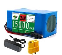 WILLQ Batterie Lithium-ION 7S5P 24 V 15 Ah pour vélo électrique, 29,4 V 15 000 mAh, pour Scooter électrique Pliable 100 W, 250 W, 360 W, avec Chargeur 2 A.,24v15ah xt60