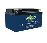 WILLQ Batterie Lithium LiFePO4 12,8 V 4 Ah 5 Ah 7 Ah 9 Ah 12 Ah 15 Ah 20 Ah 30 Ah pour démarrage de Moto, Compatible avec VTT, Jet Ski, Tondeuse autoportée et Scooter.,Ytx7a BS