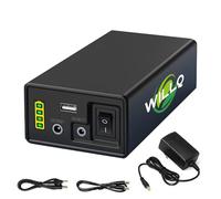 WILLQ Batterie Lithium Rechargeable 24V 28000mAh 36400mAh 44800mAh Alimentation Secours 12V pour éclairage LED Batterie Universelle avec Affichage de la Puissance et Port USB 5V,28000mah