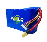 WILLQ Batterie Lithium Remplacement 22,2V 8000mAh 6S2P Haute capacité pour Drone avec Prise XT60 pour Drone FPV, quadricoptère, hélicoptère, Avion, Bateau, Voiture de Course