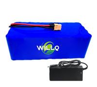 WILLQ Batterie pour vélo électrique 36 V 15 Ah 17,5 Ah 20 Ah, Batterie Lithium Rechargeable 36 Volts avec BMS et boîtier PVC pour projets DIY 720 W,Xt60,36V15Ah