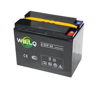 WILLQ Batterie Rechargeable 12 V 65 Ah Gel, Filetage Interne, borne M6, pour Chariot élévateur électrique 6EVF65