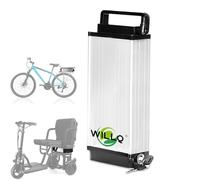 WILLQ Batterie vélo électrique 36V 8Ah 10Ah 12Ah 15Ah à Fixer sur Porte-Bagages arrière Batterie Lithium-ION 36 Volts pour kit Remplacement de Moteur Trottinette électrique 100W-540W,36v8ah