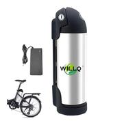 WILLQ Batterie vélo électrique Format bidon 48V/36V 8Ah 10.4Ah 12Ah 15Ah 17Ah Pack Lithium avec Chargeur et connecteur Aviation 4 Broches pour kit Moteur de vélo de Ville,36v10.4ah l330