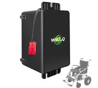 WILLQ Batteries au Lithium 24 V pour fauteuils roulants avec BMS | Batterie amovible pour fauteuil roulant électrique pliable, 24 volts, 10Ah 12Ah 13Ah 15Ah 20Ah prise Anderson.