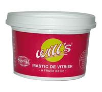 WILL'S Mastic vitrier à l'Huile de lin - Acajou - 1 kg