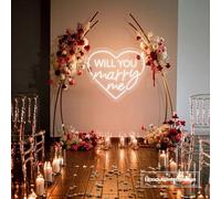 Willst du mich marraten Mariage Liebe marraten Jubel LED Neon Schild für Murdécoration USB réglable Lumière Salon Bars Pub Club Réunions Art Murdécoration