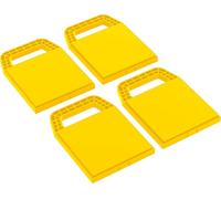 Willtec Set 4x Cales Caravane HDPE Jaune 23,2 x17x 2,3 cm Plaques empilables - Support Stabilisateur Vérin Cric - Poignée & Sangle - Patins roue Remorque camping-car Plaque de désenlisement Auto