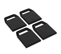 Willtec Set 4x Cales Caravane PE-HD Noir - 225 x 165 x 20mm Plaques empilables - Support Stabilisateur Vérin Cric - Poignée & Sangle - Patins roue Remorque camping-car Plaque de désenlisement Auto