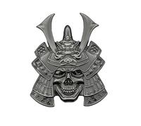 Willump Skull Samurai Warrior Metal Car Sticker Japanese Samurai Mask Helmet Devil Death Emblem for Car Motorcycle