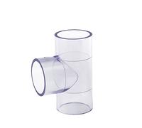 WILLWA 1 pièces té Transparent coude égal Droit PVC Tube Joint Tuyau raccord Adaptateur connecteur d'eau for l'irrigation de Jardin (Size : T ID 50mm 1pcs)