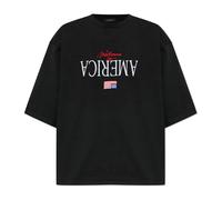 Willy Chavarria, Homme, Tops, Noir, Taille: S Welcome To America Buffalo Tee