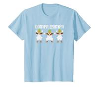 Willy Wonka and The Chocolate Factory Oompa Loompas T-Shirt, Enfant, Bleu Céleste, 4 Ans