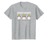 Willy Wonka and The Chocolate Factory Oompa Loompas T-Shirt, Enfant, Gris Chiné, 10 Ans