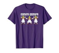 Willy Wonka and The Chocolate Factory Oompa Loompas T-Shirt, Homme, Violet, S