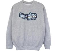 Willy Wonka - "Chocolate Factory Logo" Sweatshirt für Jungen BI39517 (116) (Grau)