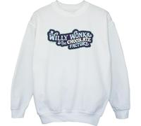 Willy Wonka - "Chocolate Factory Logo" Sweatshirt für Jungen BI39517 (116) (Weiß)
