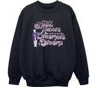 Willy Wonka - "Dreamers Text" Sweat-shirt pour fille BI41263 (116) (Noir)