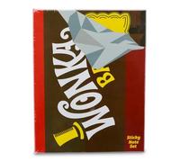 Willy Wonka Ensemble de notes autocollantes et boîte à onglets Motif barre de chocolat