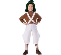 Willy Wonka et la Chocolaterie - Costume '" 'Oompa Loompa' - Enfants BN4904 (104) (Marron/Blanc)