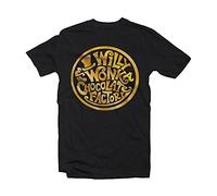 Willy Wonka & The Chocolate Factory T Shirt Golden Logo Nouveau Officiel Homme Size L