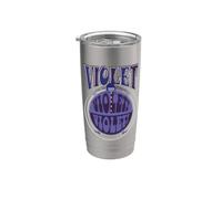 Willy Wonka & the Chocolate Factory Violet Logo Gobelet isotherme en acier inoxydable double paroi