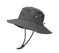 Willys Casquette Caractéristiques : chapeau de pêcheur à large bord, chapeau de soleil, chapeaux boonie, pêche, randonnée, chapeaux d'extérieur pour femmes et hommes, gris, taille unique