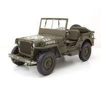 Willys Jeep Ouvert US Army Militaire 1941 Olive Modèle Réduit 1:18 Welly