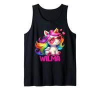 Wilma Nom personnalisé Licorne colorée pour Femmes et Filles Débardeur