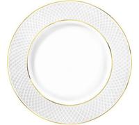 Wilmax Angleterre Assiette plate avec lignes dorées, 28 cm, porcelaine, WL-880102106/A