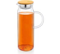 Wilmax Angleterre pichet en verre avec couvercle en bambou, 1500 ml, WL-888208/A